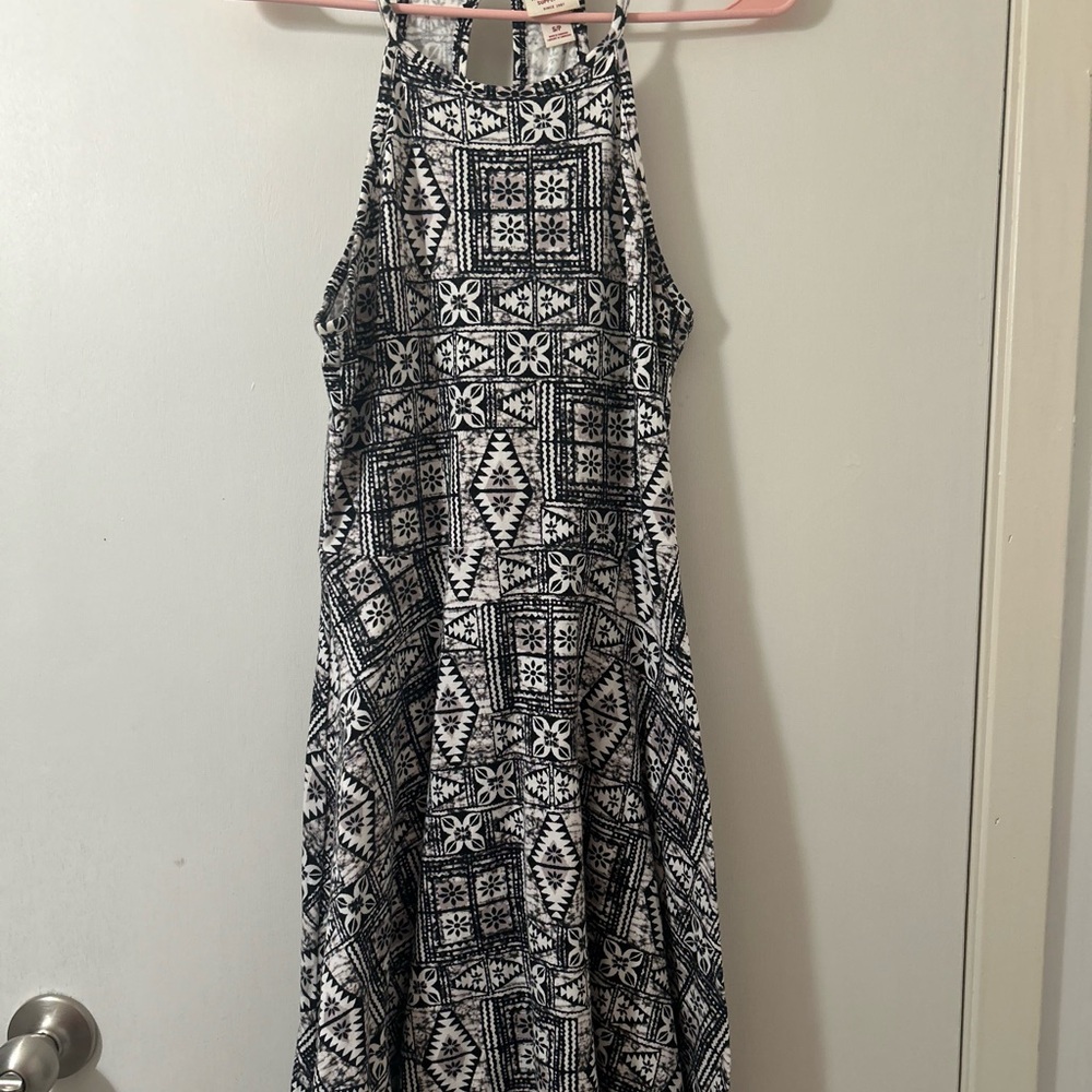 Mossimo Supply Co. Black and White Geometric Mini Dress